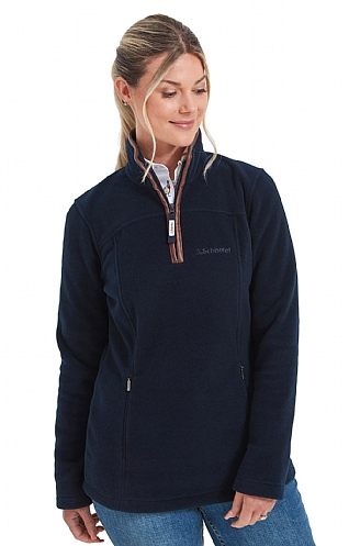 Ladies Schoffel Tilton 1/4 Zip Fleece - Navy Blue, Navy