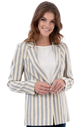 Stripe Linen Blazer