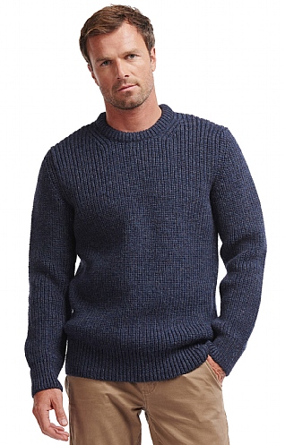 Barbour Tyne Crew Neck - Denim Blue, Denim