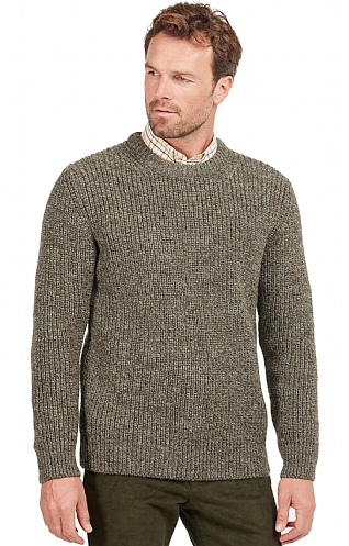 Barbour Tyne Crew Neck, Derby Tweed