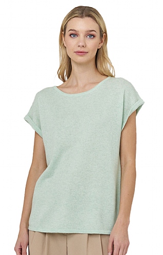 Brodie Cashmere Ladies Lizzie T-Shirt, Apple Mist