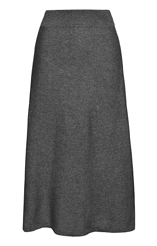 House of Bruar Munrospun Merino & Cashmere Skirt, Flannel Grey