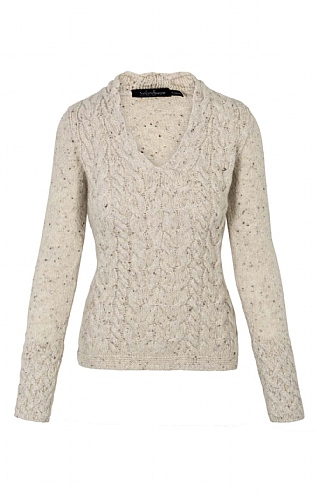 Wool & Cashmere Horseshoe V-Neck