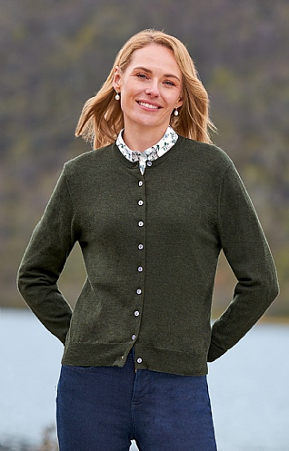 Merino Crew Cardigan