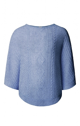 Cashmere Cable Poncho