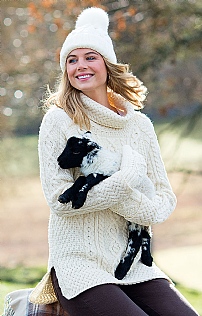 Aran Roll Neck Jumper