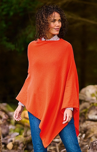 House Of Bruar Tilley Poncho, Burnt Orange