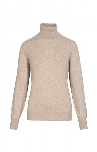 Barrie 3ply Cashmere Roll Neck