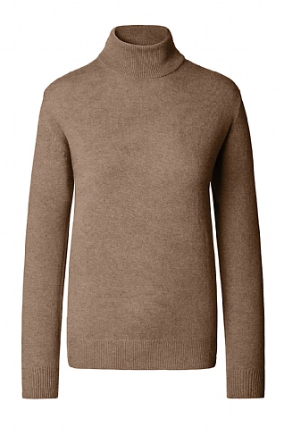 Ladies Cashmere 2 Ply Roll Neck
