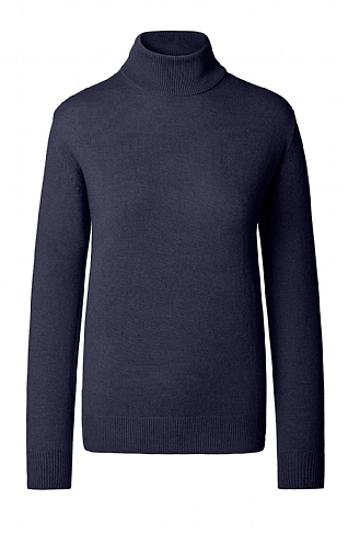 Ladies Cashmere 2 Ply Roll Neck
