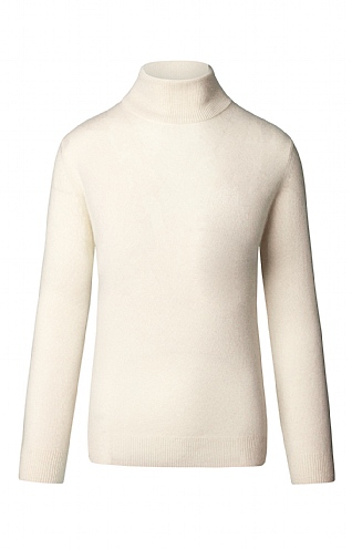 Ladies Cashmere 2 Ply Roll Neck