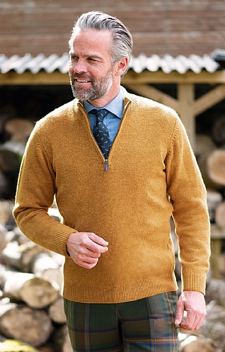 Men's Country Lambswool T-Zip