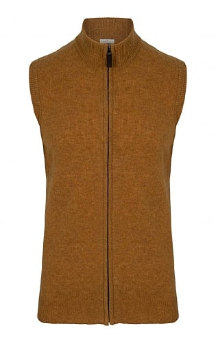 House of Bruar Mens Country Lambswool Gilet, Ochre