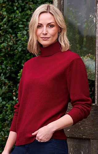 House of Bruar Lambswool Roll Neck