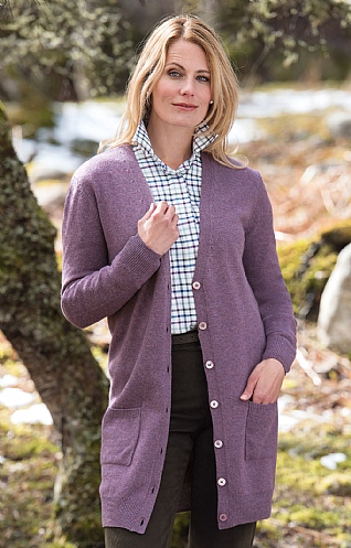 Ladies Country Lambswool Boyfriend Cardigan