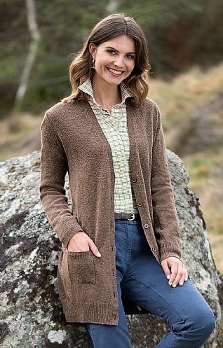 Ladies Country Lambswool Boyfriend Cardigan Ladies Country Lambswool Boyfriend Cardigan