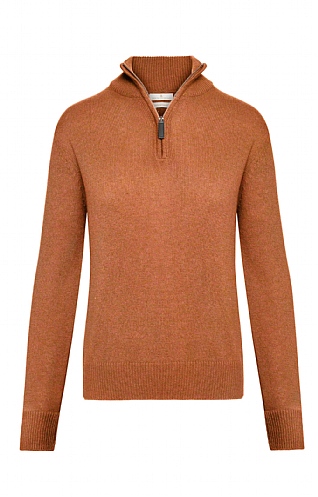Ladies Lambswool T-Zip