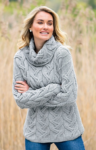 Structured Knit Merino Roll Neck