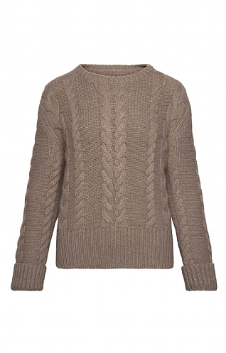 Cashmere Chunky Cable Crew