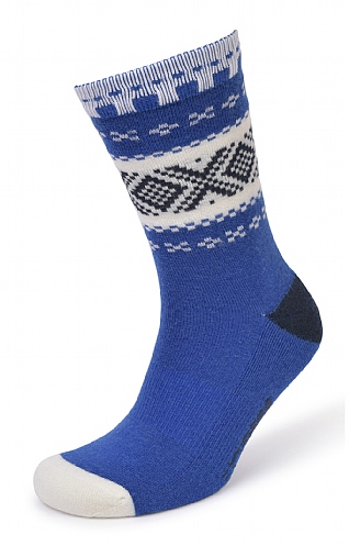 Ladies Dale of Norway Cortina Socks, Ultramarine/Off White/Navy