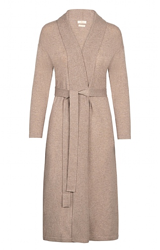 House of Bruar Ladies Merino and Cashmere Dressing Gown - Natural, Natural