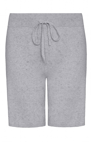 House of Bruar Ladies Cashmere Lounge Shorts - Silver, Silver