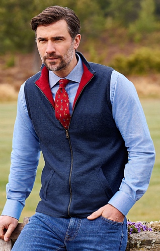 Merino/Cashmere Reversible Gilet Merino/Cashmere Reversible Gilet