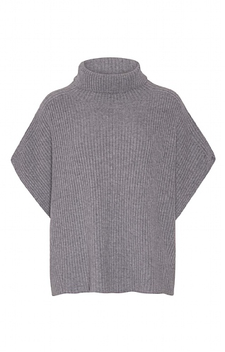 Cashmere Ribbed Poncho