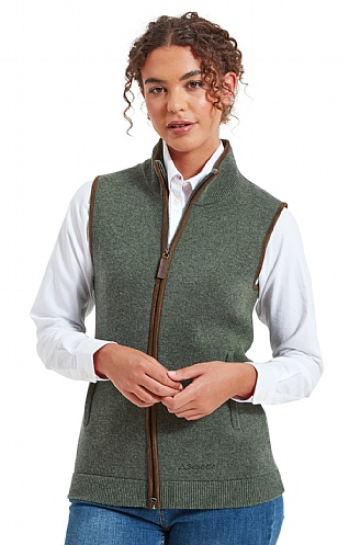 Ladies Schoffel Orkney Merino Gilet, Cedar Green