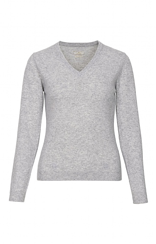 Ladies 2 Ply Cashmere V Neck