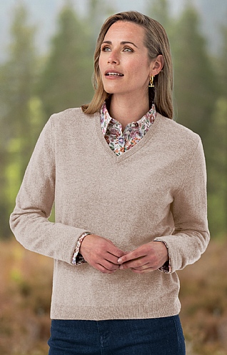 Ladies 2 Ply Cashmere V Neck Ladies 2 Ply Cashmere V Neck