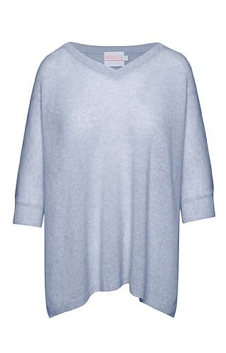 Brodie Cashmere Ladies Cashmere Bronte T-Shirt, Blue Mist