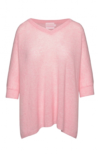 Brodie Cashmere Ladies Cashmere Bronte T-Shirt, Crystal Mist