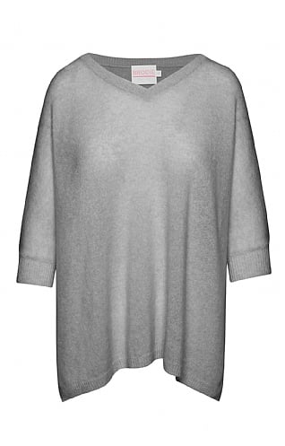 Brodie Cashmere Ladies Cashmere Bronte T-Shirt, Super Grey