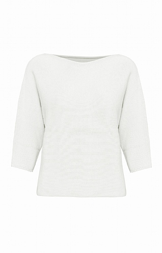 House of Bruar Ladies Heavy Cotton Crew Neck, Off White