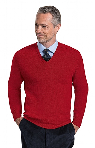 Men's 2 Ply Cashmere V Neck