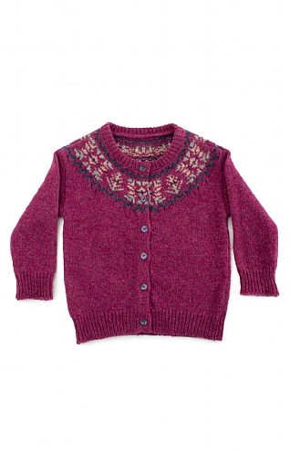 Child’s Fairisle Crew Neck Shetland Cardigan