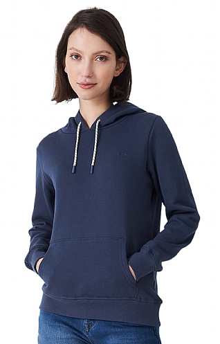 Ladies Crew Clothing Ash Hoodie - Navy Blue, Navy