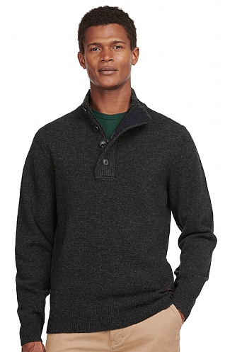 Barbour Patch Half Zip Jumper, Charcoal