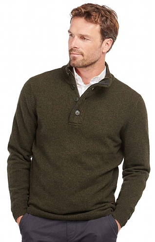 Barbour Patch Half Zip Jumper, Seaweed