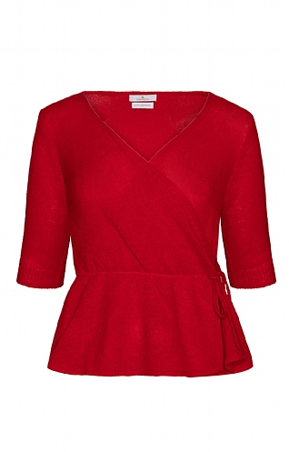 House of Bruar Ladies Gauzy Cashmere Ballet Wrap - Red, Red