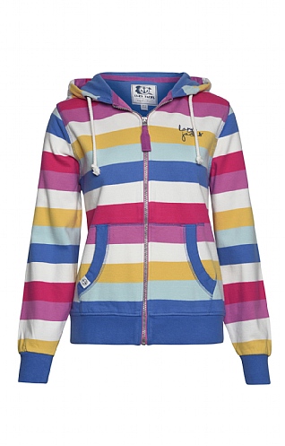 Ladies Lazy Jacks Zip Through Hoodie, Multi