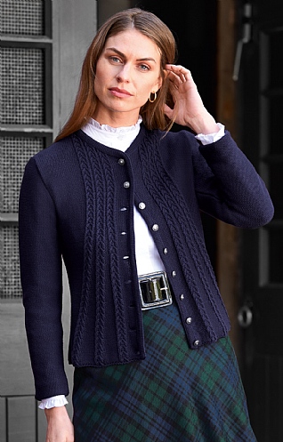 Cable Back Cardigan