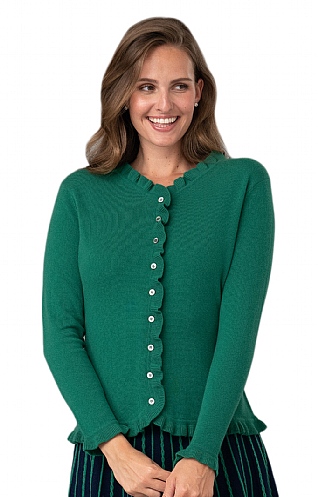 Silk/Cashmere Ruffle Cardigan Silk/Cashmere Ruffle Cardigan