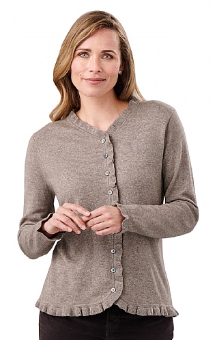 Silk/Cashmere Ruffle Cardigan - House 