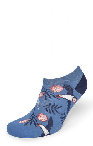 Ladies Seasalt Bamboo Arty Trainer Socks, Seamount Pier