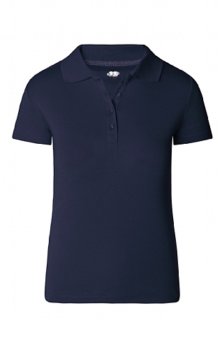 House Of Bruar Ladies Plain Short Sleeve Polo - Navy Blue, Navy