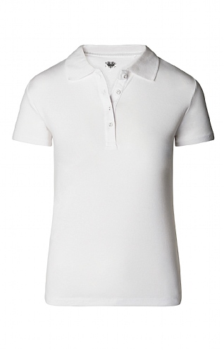 House Of Bruar Ladies Plain Short Sleeve Polo - White, White