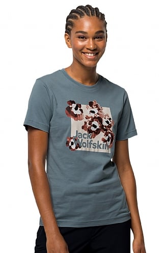 Ladies Jack Wolfskin Florell Box T-Shirt, Citadel