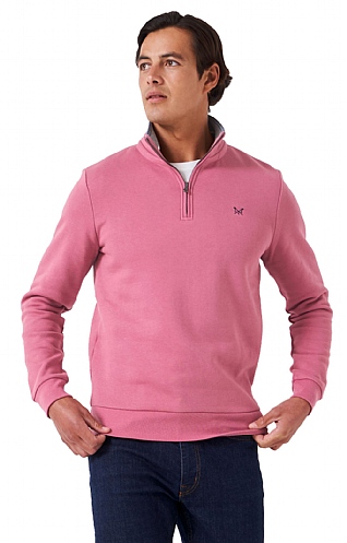 Mens pink deals quarter zip